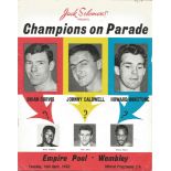 Boxing Champions on Parade vintage fight programme Empire Pool Wembley 10th April 1962. Good