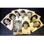 Football Leeds United collection 9 unsigned 8x5 b/w photos from the Legendary seventies Leeds side