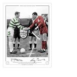 Limited Edition, 16" X 12", Only 75 Issued, Depicting Celtic Captain Billy Mcneill And His Liverpool