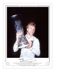 Limited Edition, 16" X 12", Only 75 Issued, Depicting Steve Archibald Holding Aloft The UEFA Cup