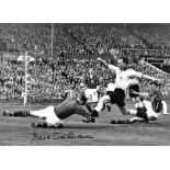 Bert Trautmann Man City football genuine authentic signed 16x12 b/w photo. Good condition Est.