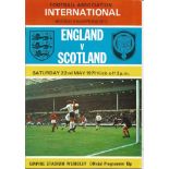 Football England v Scotland vintage programme British Championship Empire Stadium Wembley 22nd May