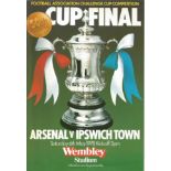 Football Arsenal v Ipswich Town vintage programme F. A. Cup Final Wembley Stadium 6th May 1978. Good