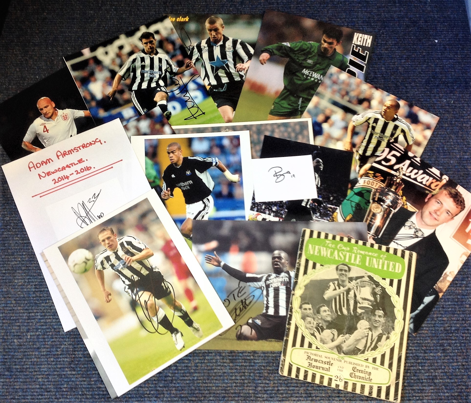 Football Newcastle United collection includes vintage Newcastle Journal from the 1950s and signed