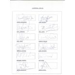Football Liverpool collection includes 20 signatures on two A4 team sheets 1994/95 season signatures