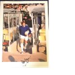 Football Alan Ball signed 16x12 colour photo pictured during his playing days with Everton. Good