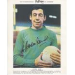 Gordon Banks A Wonderful Collectable Card, Issued By Typhoo Tea Limited, Measuring 10" X 8" This