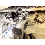 Football Graham Roberts 12x16 signed b/w photo picture celebrating during his time with Rangers in