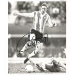 Football Charlie George 10x8 signed b/w photo pictured in action for Southampton. George began his