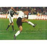 Football Michael Owen 8x12 signed colour photo pictured scoring for England in the famous 5-1 win in