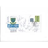 Cricket Sussex C. C. C 1839-1989 The First County Cricket club cover signed by Alan Wells, Peter