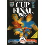 Football Everton v Manchester United vintage programme F. A Cup final Wembley Stadium 18th May 1985.
