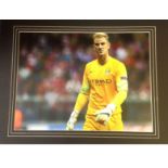 Football Joe Hart signed 15x20 mounted colour photo pictured during his time with Manchester City.