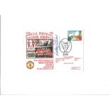 Football Nobby Stiles signed cover commemorating 25th Anniversary of Manchester United winning the