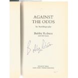 Football Bobby Robson hardback book titled Against The Odds an autobiography signed in the inside