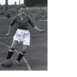 B/W Photo 12 X 8, Depicting Manchester United Right-Half Don Gibson Striking A Superb Action Pose