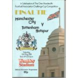 Football Manchester City v Tottenham Hotspur vintage programme 100th FA Cup Final 9th May 1981. Good