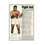 Boxing Muhammad Ali 14x11 mounted signature piece signed by Ali, his trainer Angelo Dundee and his