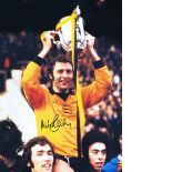 Col Photo 16 X 12, Depicting Wolves Captain Mike Bailey Holding Aloft The League Cup As He Is