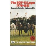 Horse Racing unsigned 1981 St Leger Holsten Pils stakes programme. Cut Above won the race. Little