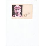 Cricket Wilfred Rhodes 5x4 vintage signed album page. Wilfred Rhodes (29 October 1877 - 8 July 1973)