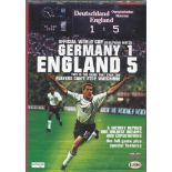 Football DVD and Magazine Germany 1 England 5 signed inside magazine by Englands goalscorers on