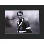 Football Bobby Robson signed 11x14 mounted b/w photo pictured during his time as Manager of England.