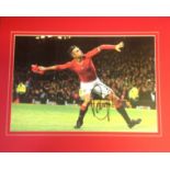 Football Robin Van Persie signed 16x20 mounted colour photo pictured celebrating for Manchester