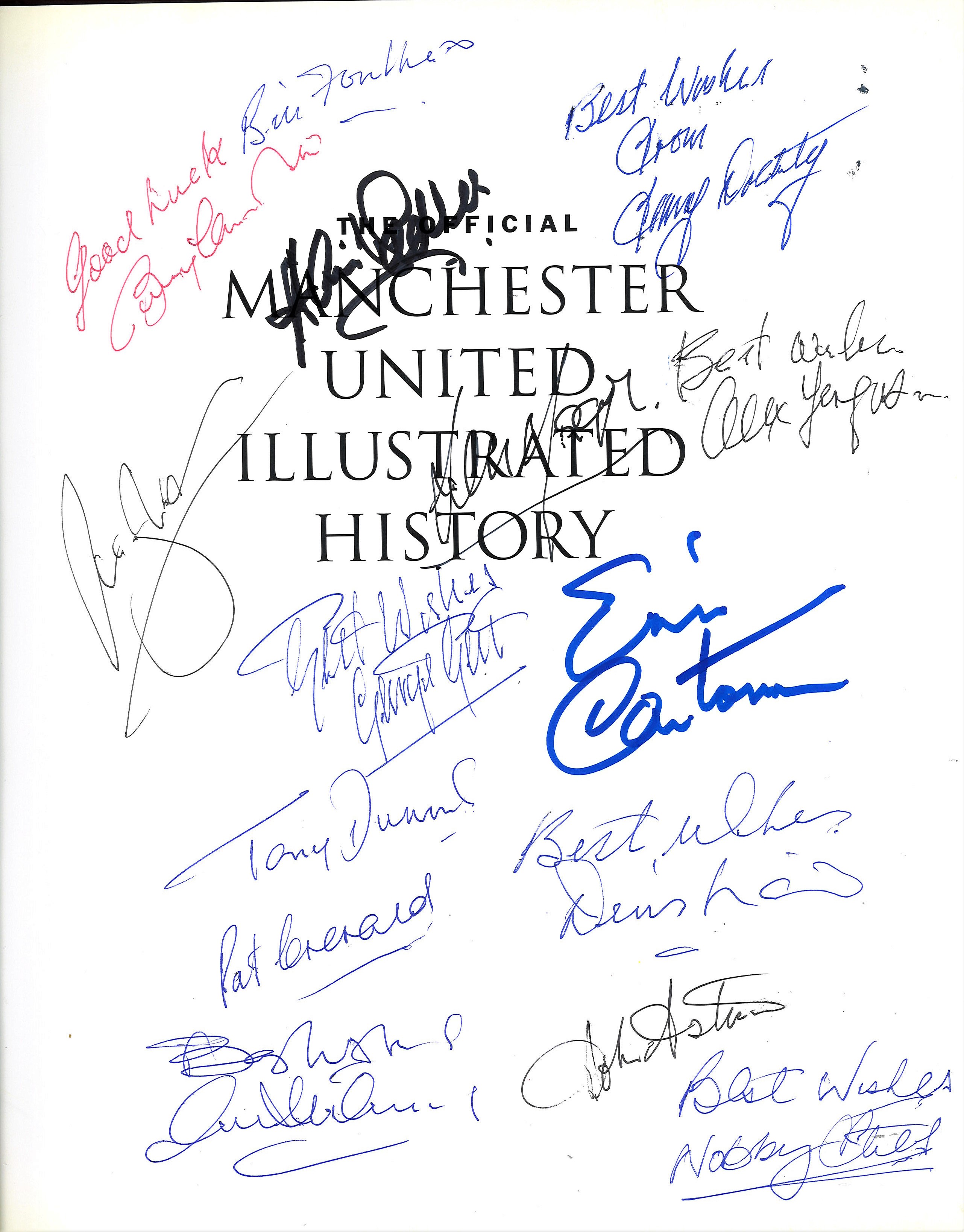 Football Manchester United book titled The Official Manchester United Illustrated History signed - Image 2 of 3