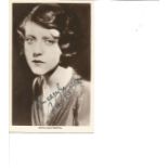 Ruth Chatterton signed 6x4 vintage postcard. Good Condition Est.