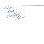 Nan Grey signed album page. Good Condition Est.
