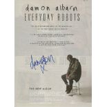 Damon Albarn signed 12x8 colour newspaper photo. Good Condition Est.