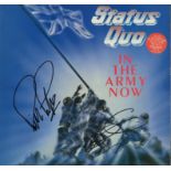 Status Quo signed In the army now 33rpm record sleeve. Record included. Good Condition Est.