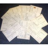 Assorted Granada Tv signed guest registration cards. 10 cards. Some of names included are Fortune,