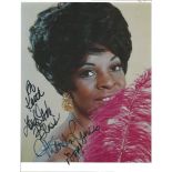 Martha Reeves signed 10x8 colour photo. Dedicated. Good Condition Est.