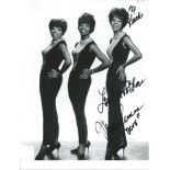 Martha and the Vandellas signed 10x8 b/w photo. Dedicated. Good Condition Est.