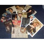 TV/Film signed collection. 15 items, assorted flyers and newspaper/magazine photos. Names include