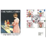 NSPCC centenary official FDC. 17/1/84 London EC4 postmark. Good Condition. All signed pieces come