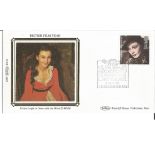 British Film Year Benham small silk 1985 FDC Vivien Leigh illustration. Good Condition. All signed