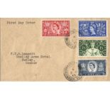 1953 plain Coronation FDC with Uckfield CDS postmark. Good Condition. All signed pieces come with