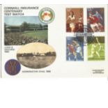 Cornhill Insurance Centenary Test Match cover 1980 Cricket FDC. Good Condition. All signed pieces