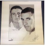 Michael Bridges & Darren Huckerby Signed Leeds United Lock, Stock 16x18 Photo. Good Condition. All