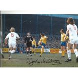 Autographed Jim McCalliog photo, a superb image depicting the winning goal in Southampton's