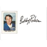 Bobby Robson Signed Card W/ Ipswich Pic. Good Condition. All signed pieces come with a Certificate