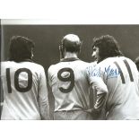 Autographed Ian Storey-Moore photo, a superb image depicting Manchester United's Bobby Charlton,