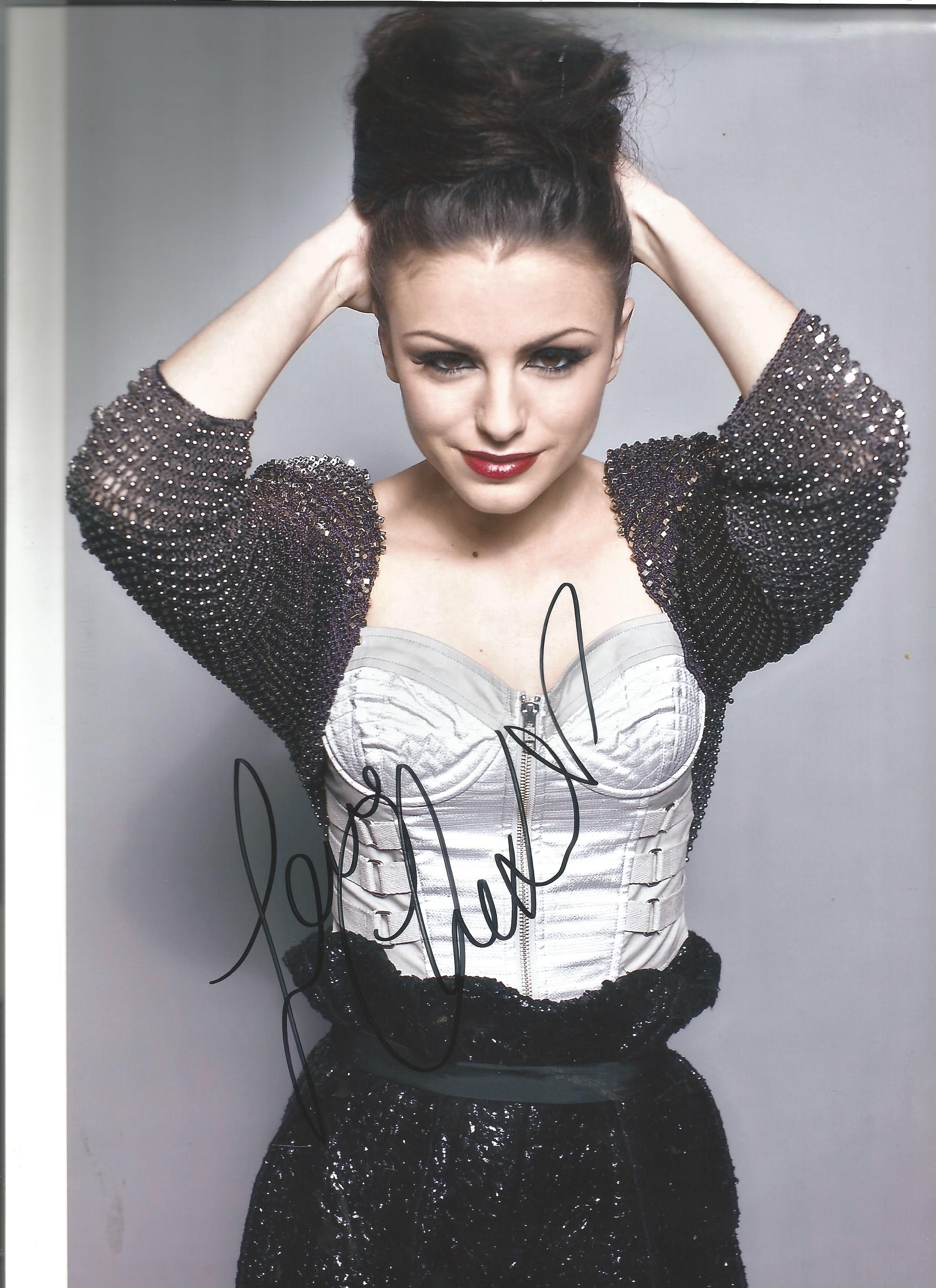 Music Cher Lloyd 12x8 signed colour photo. Cher Lloyd is an English singer, songwriter, and model.