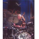 Rolling Stones Charlie Watts signed 10 x 8 photo playing drums. Good Condition. All signed pieces
