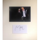 Bryan Ferry Roxy Music Singer 11x12 Mounted Display With Signed Card. Good Condition. All signed