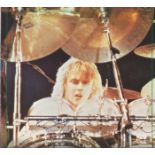 Roger Taylor Queen signed 8 x 8 colour music magazine photo. Good Condition. All signed pieces