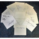 Manchester City 11 Signed Cards Dennis Tueart, Mike Summerbee, Neil Young, Nicky Weaver, Tony Grant,